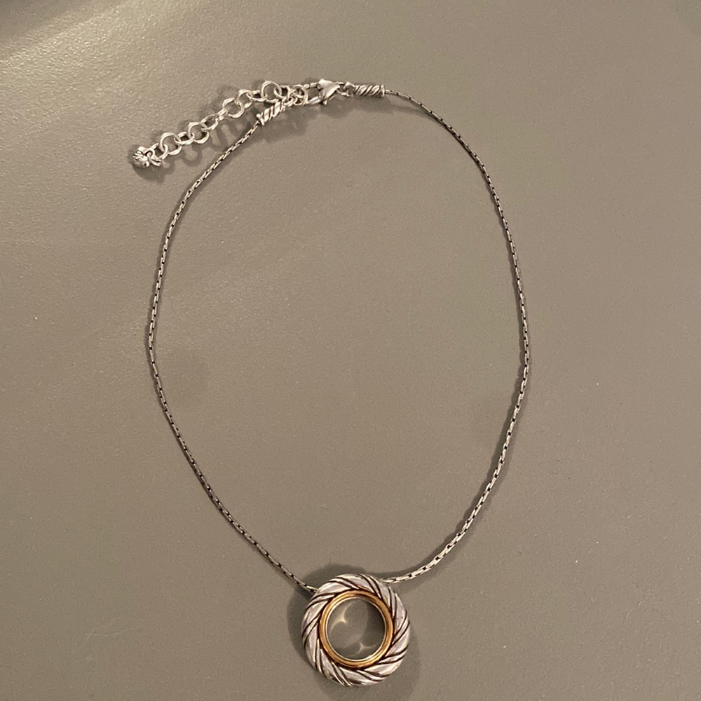 Brighton Inner Circle reversible gold/silver 16” necklace